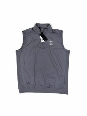 Adidas Men’s Quarter Zip Golf Vest Size L - RU Gray CF7695 NWT
